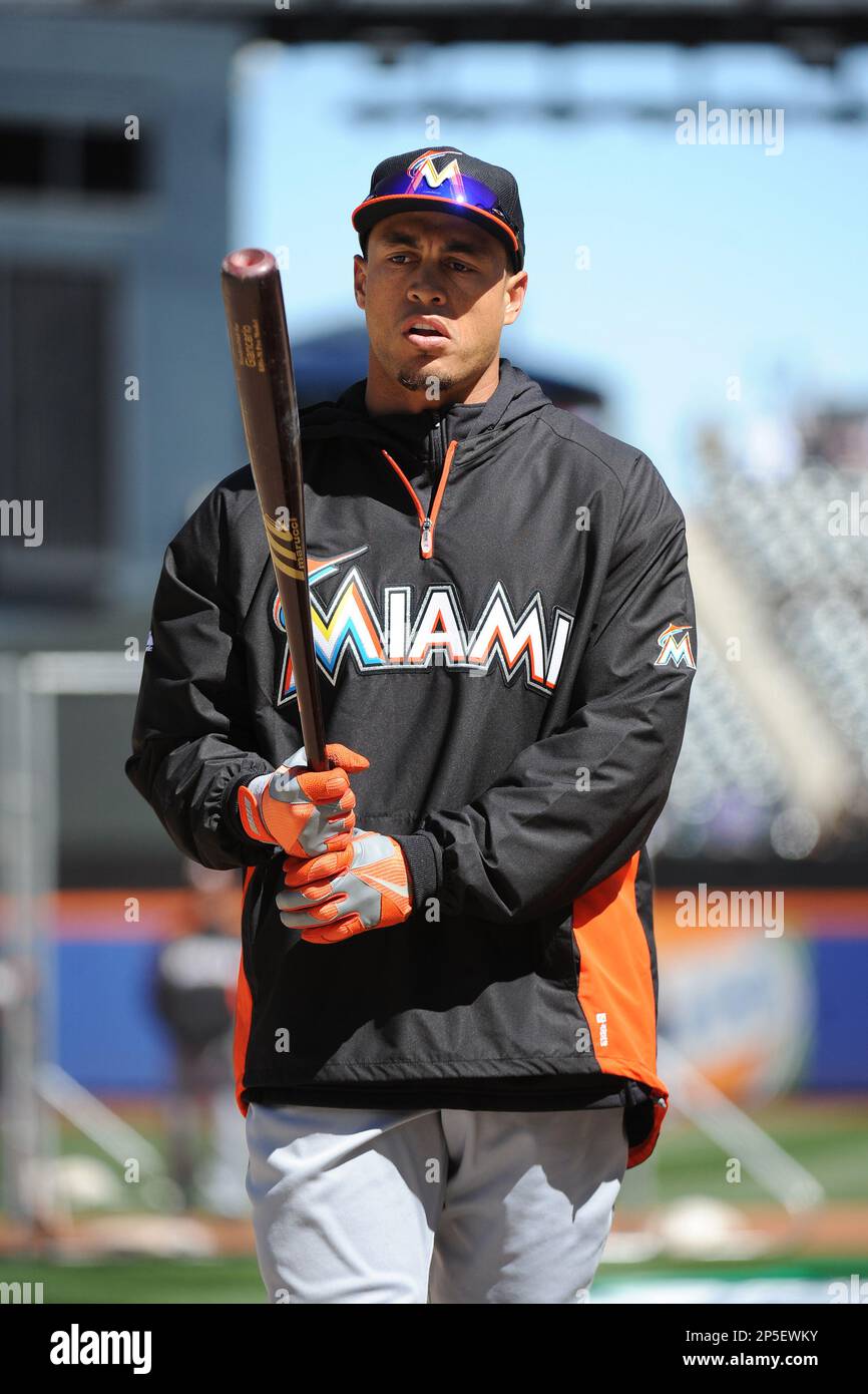 Home Run Giancarlo Stanton editorial stock image. Image of mets