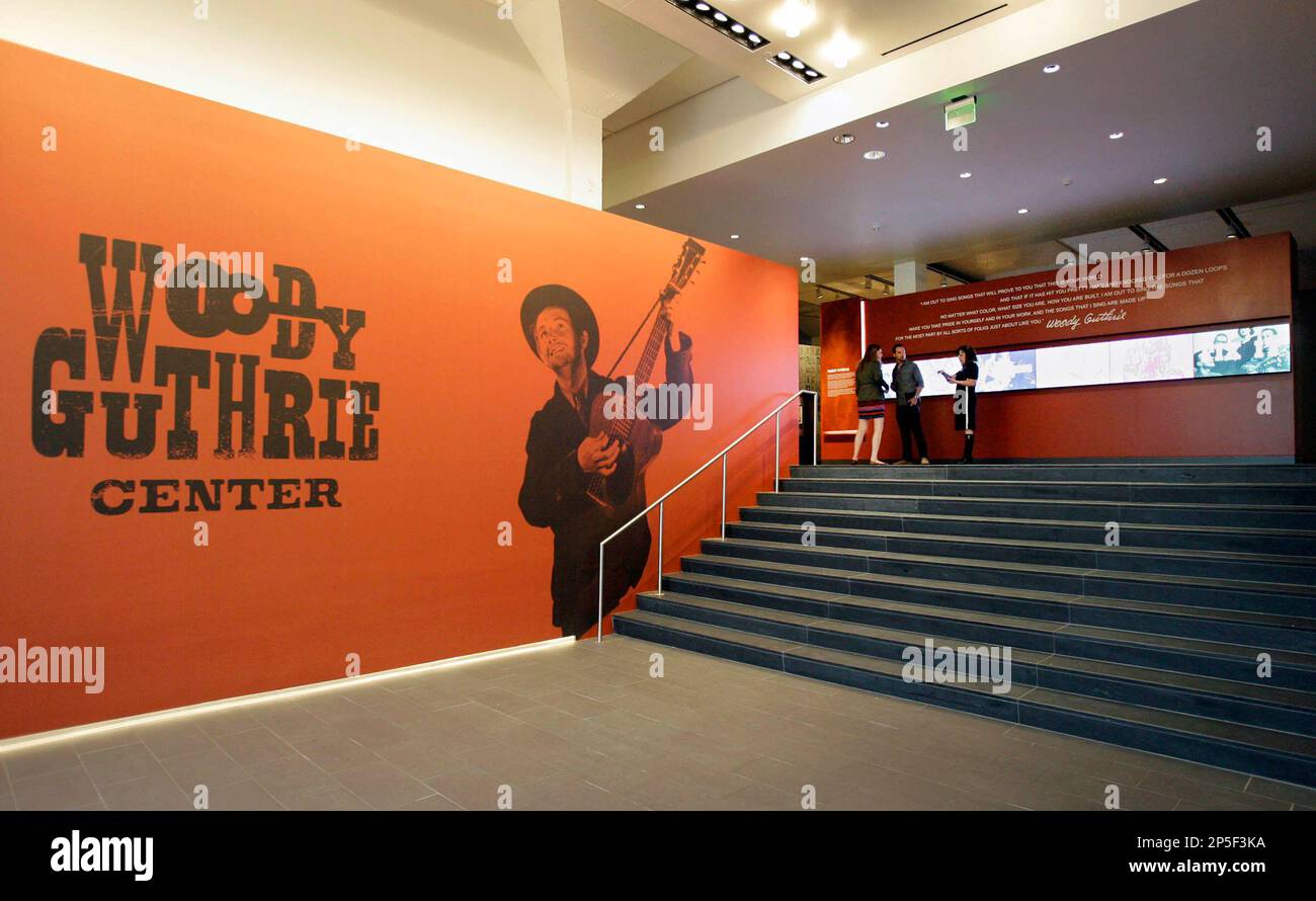 The main entrance lobby of the Woody Guthrie Center the day before it ...