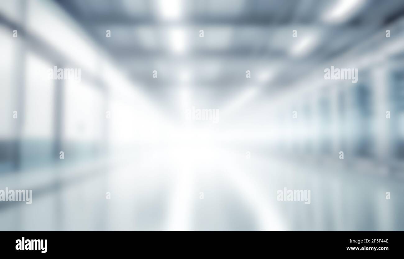 White blur abstract background from building hallway Stock Photo