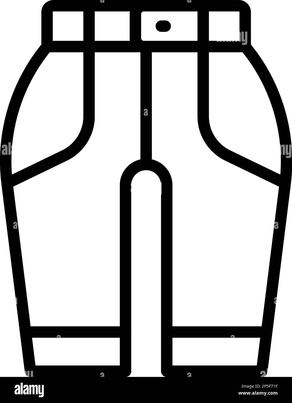 Biker pants icon outline vector. Clothes fashion. Sport print Stock Vector