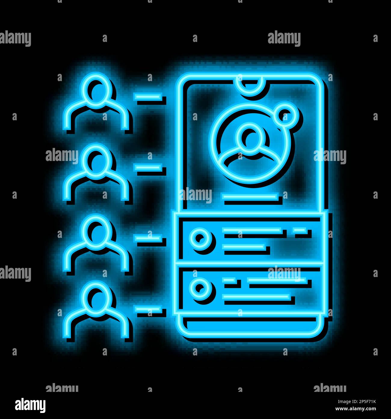 networking application neon glow icon illustration Stock Vector Image ...
