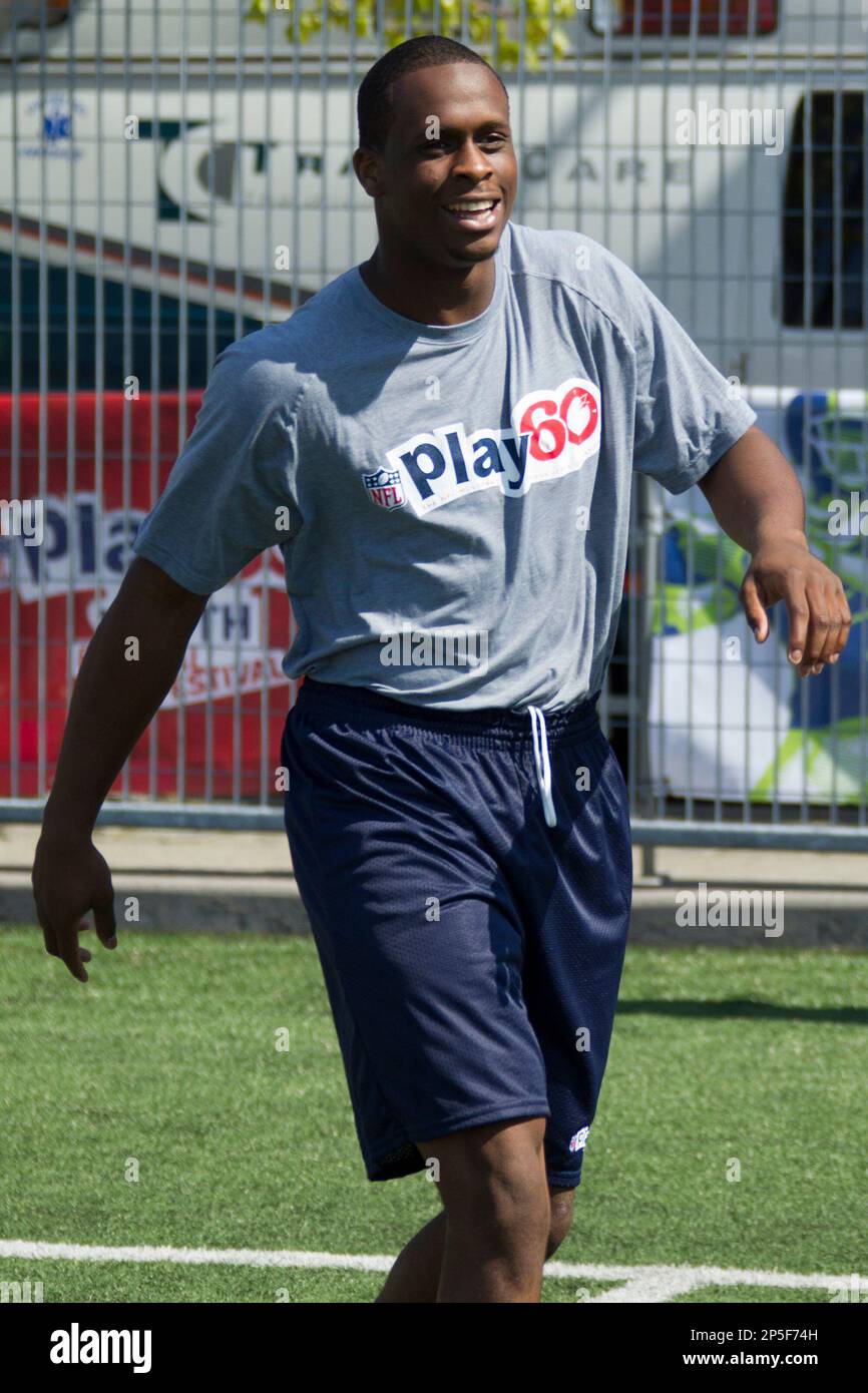 April 24, 2013: Geno Smith, quarterback from West Virginia, looks on during  the Play 60 Youth