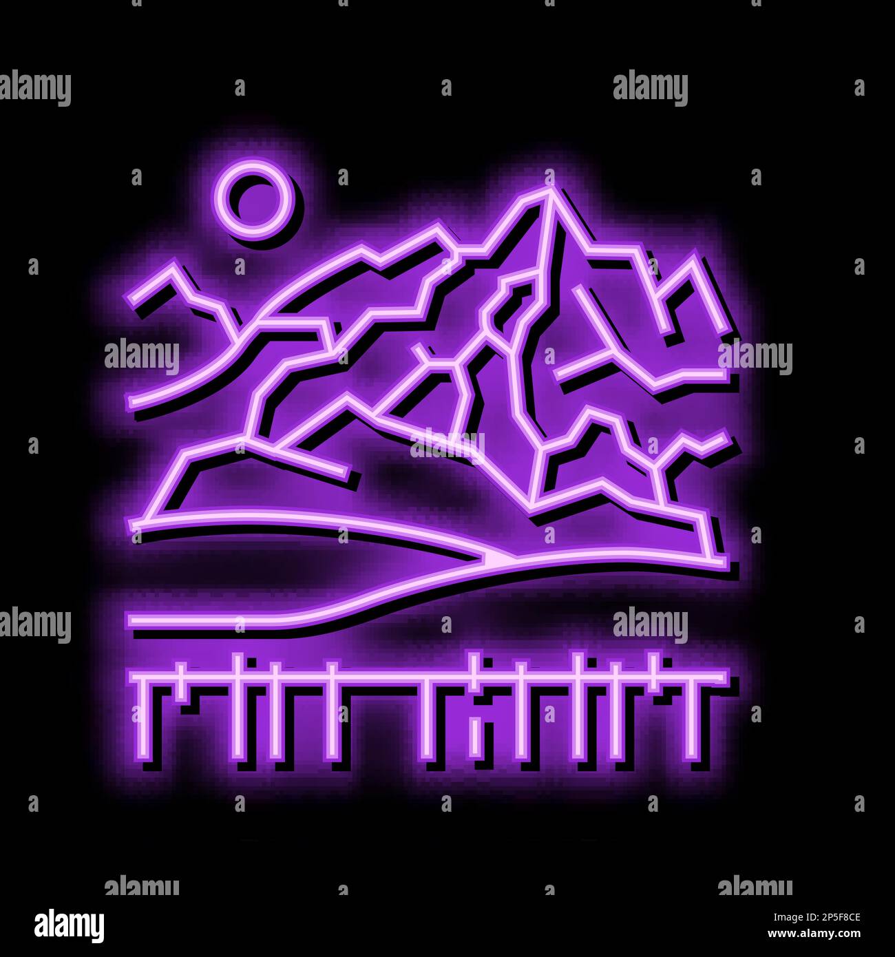 nature summer neon glow icon illustration Stock Vector Image & Art - Alamy