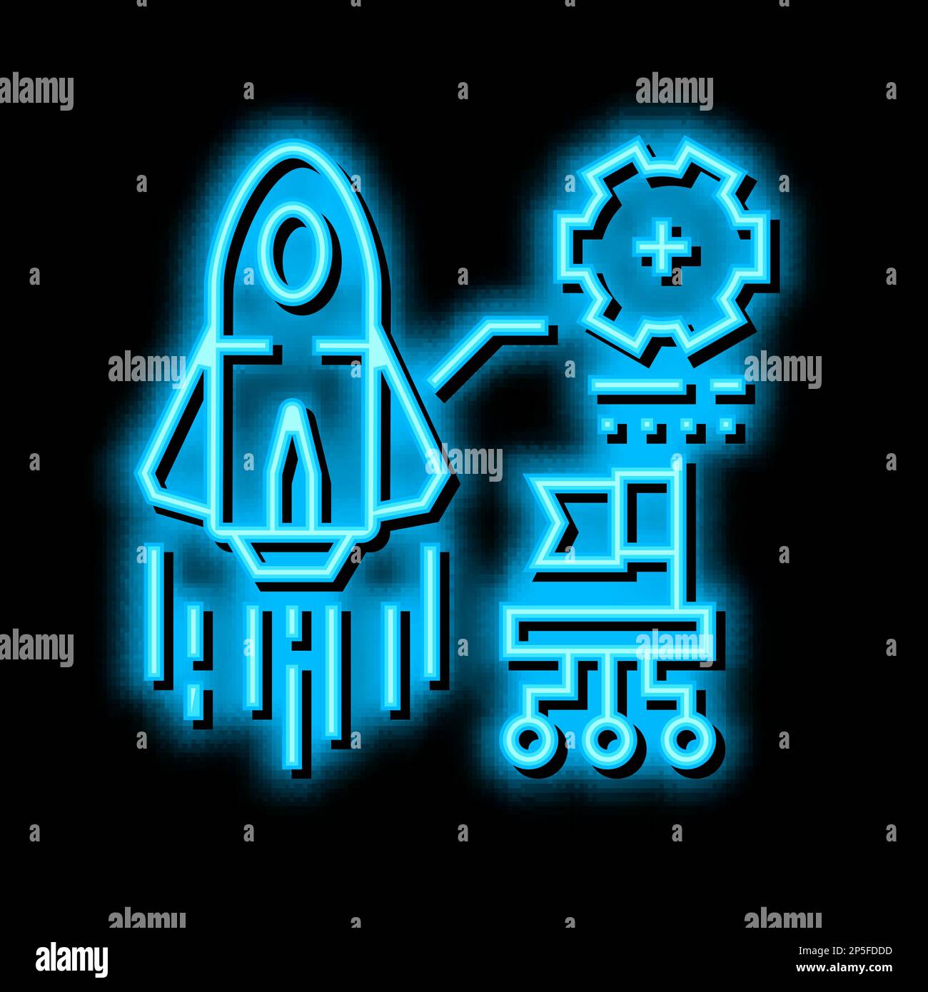 launch startup neon glow icon illustration Stock Vector Image & Art - Alamy