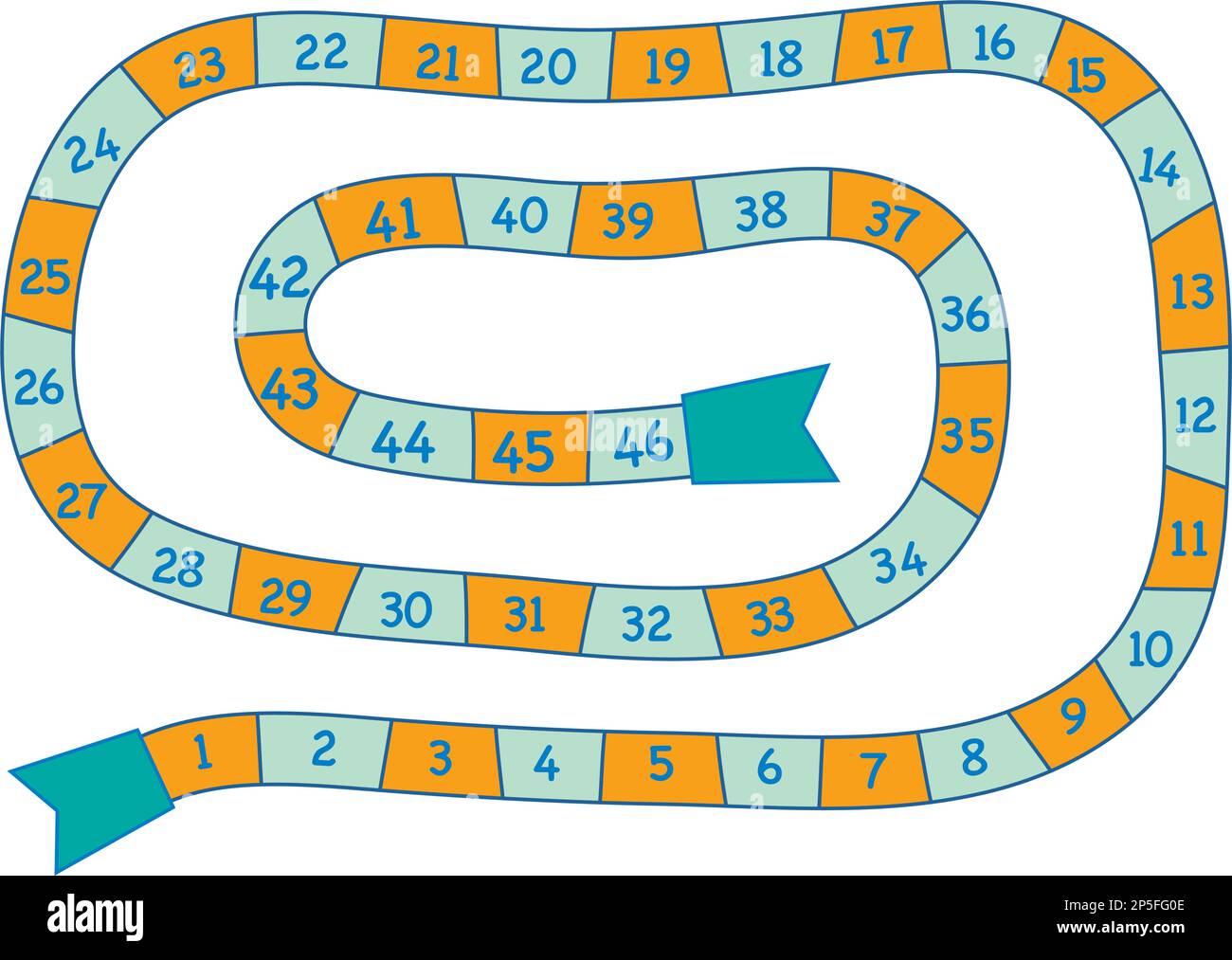 Simple board game template for children illustration Stock Vector Image