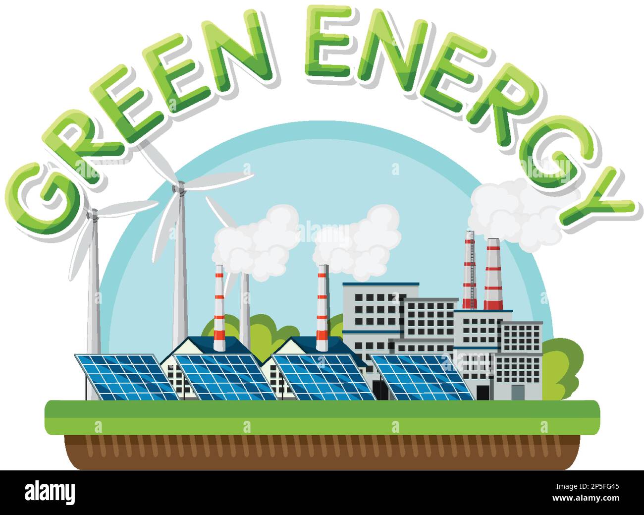 Alternative green energy vector concept illustration Stock Vector Image ...