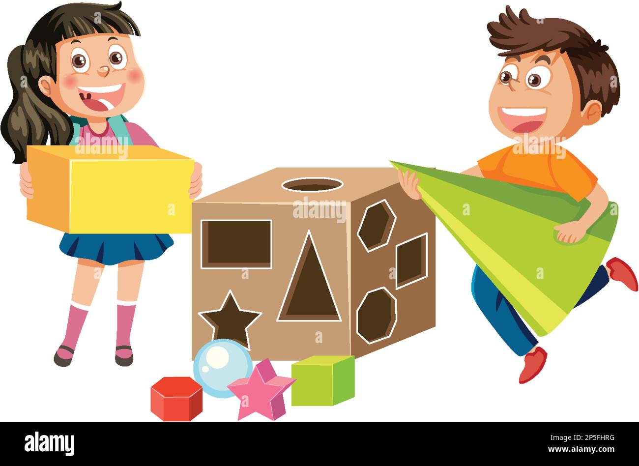 Children cartoon character with math and number theme illustration ...