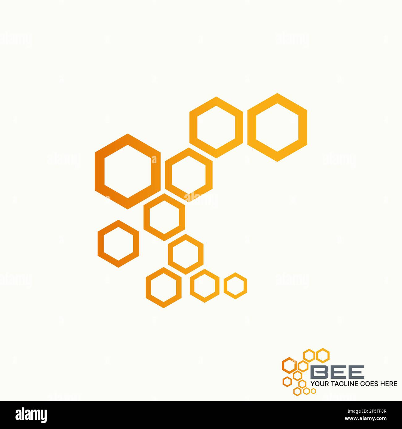 Logo design graphic concept creative abstract premium free vector stock simple unique zoom small to big many bee house. Related to animal or precision Stock Vector