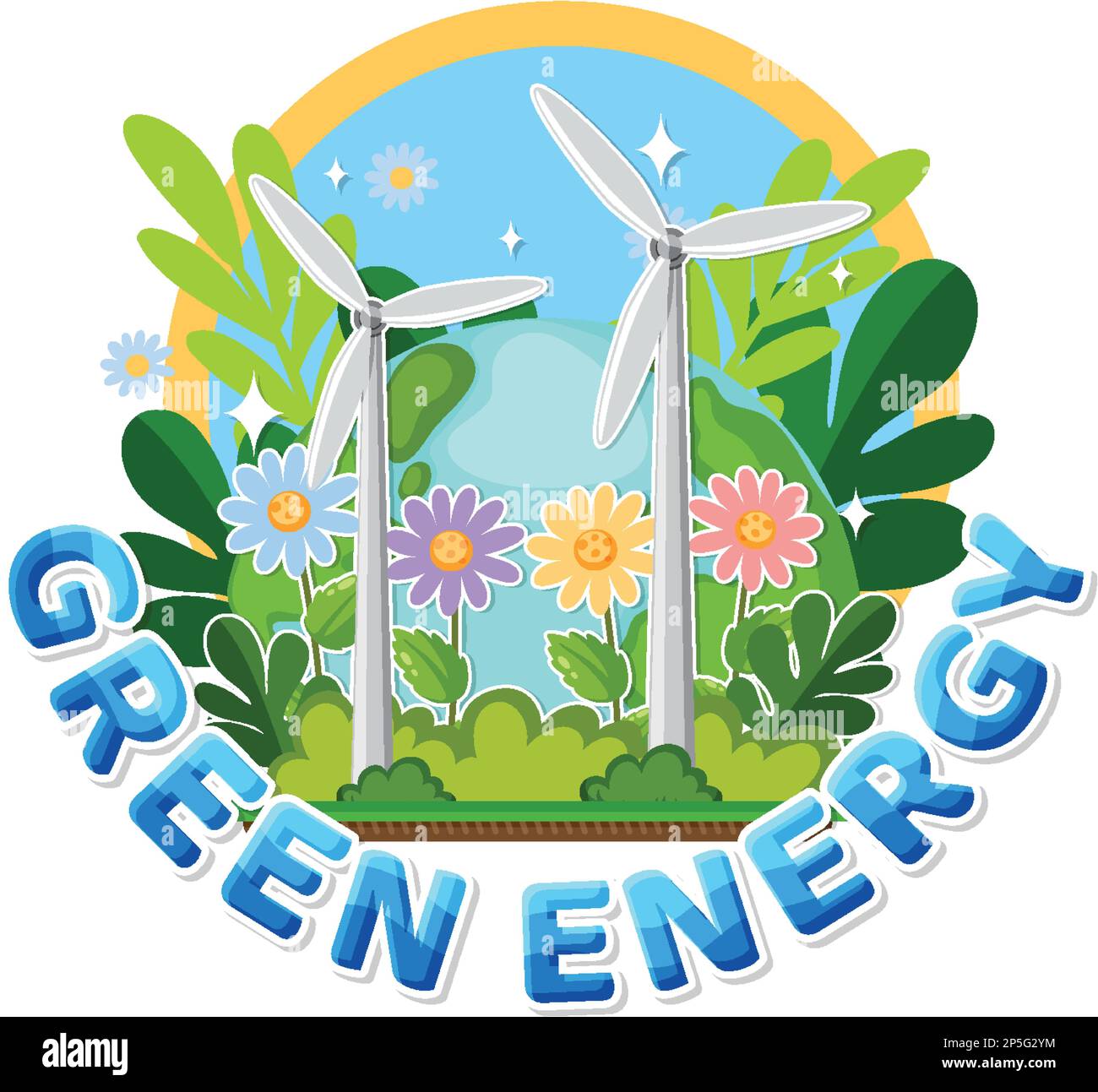 Alternative green energy vector concept illustration Stock Vector Image ...