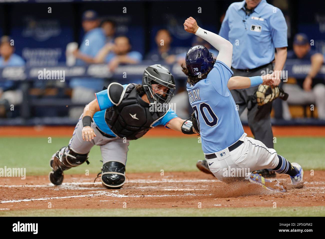 St. Petersburg, FL USA; Tampa Bay Rays outfielder Tristan Gray (70