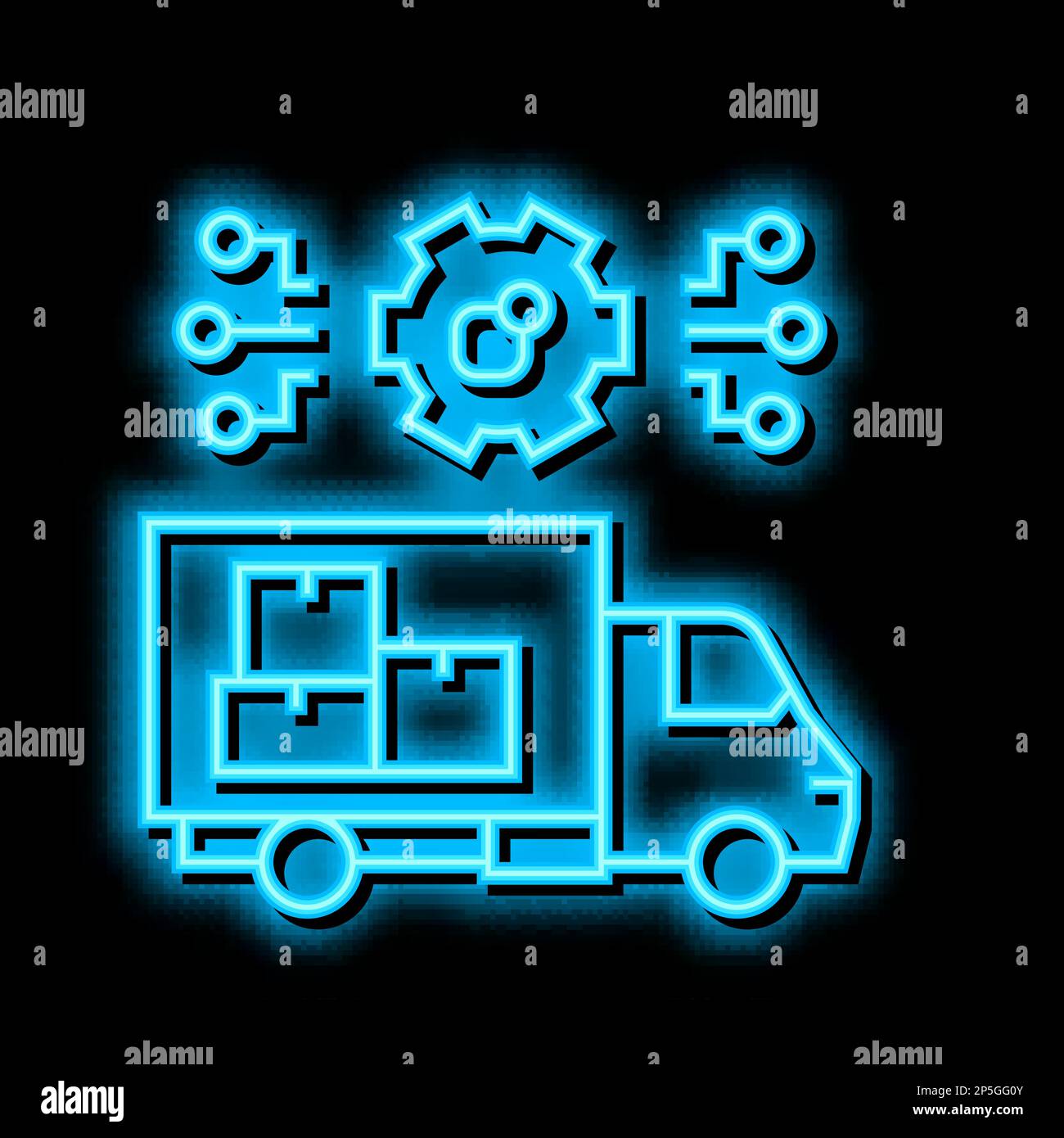 supply developing neon glow icon illustration Stock Vector Image & Art ...