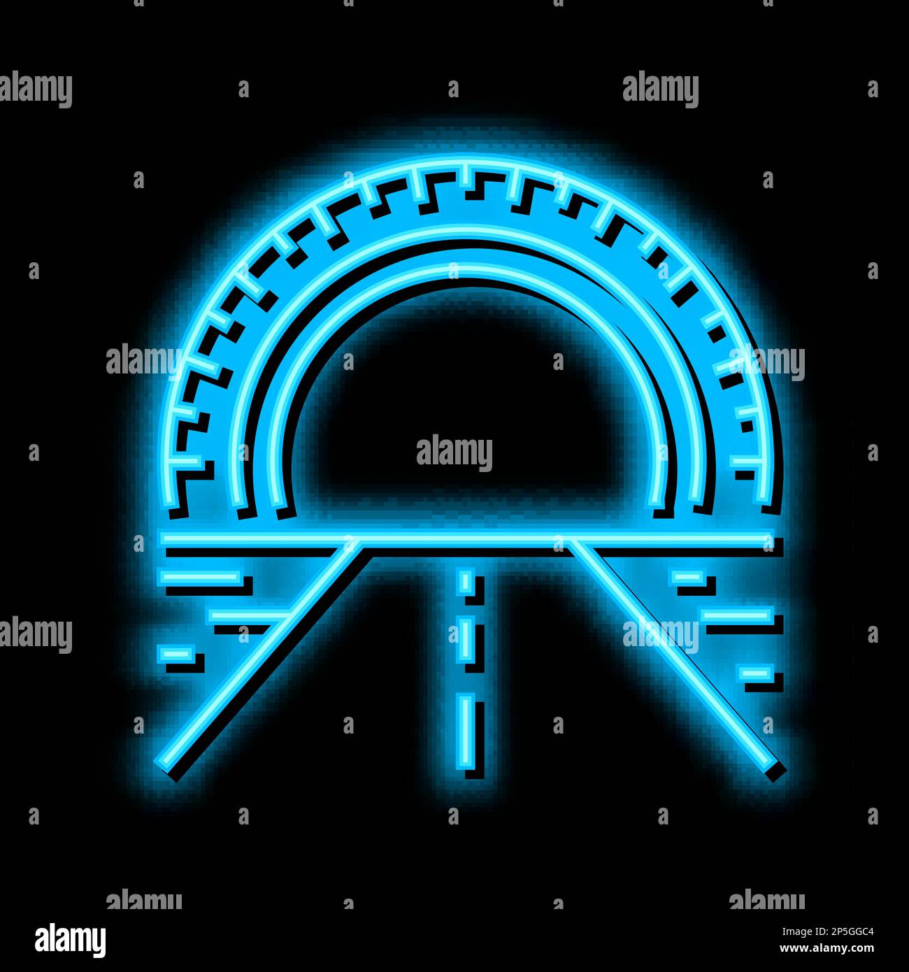highway tires neon glow icon illustration Stock Vector