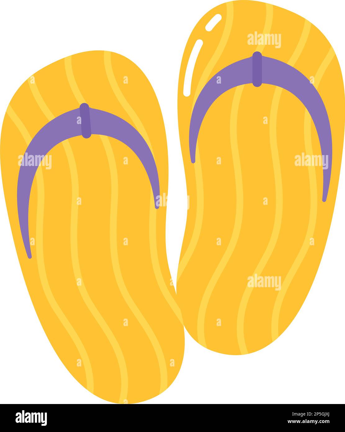 Yellow flip flops Stock Vector Images - Alamy