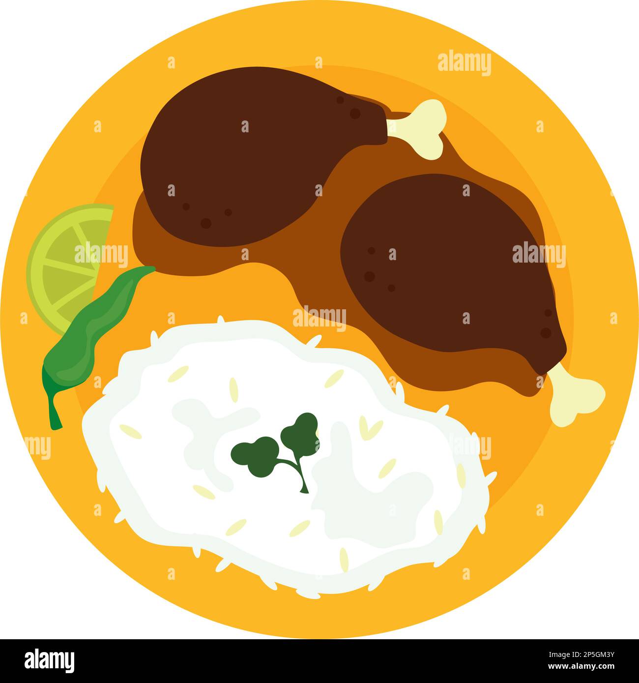 tandoori chicken traditional indian food Stock Vector Image &amp; Art - Alamy