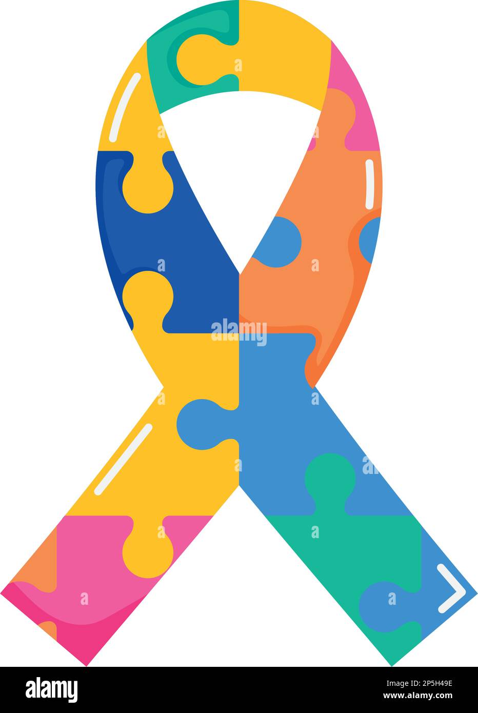 autism puzzle ribbon campaign Stock Vector Image & Art - Alamy