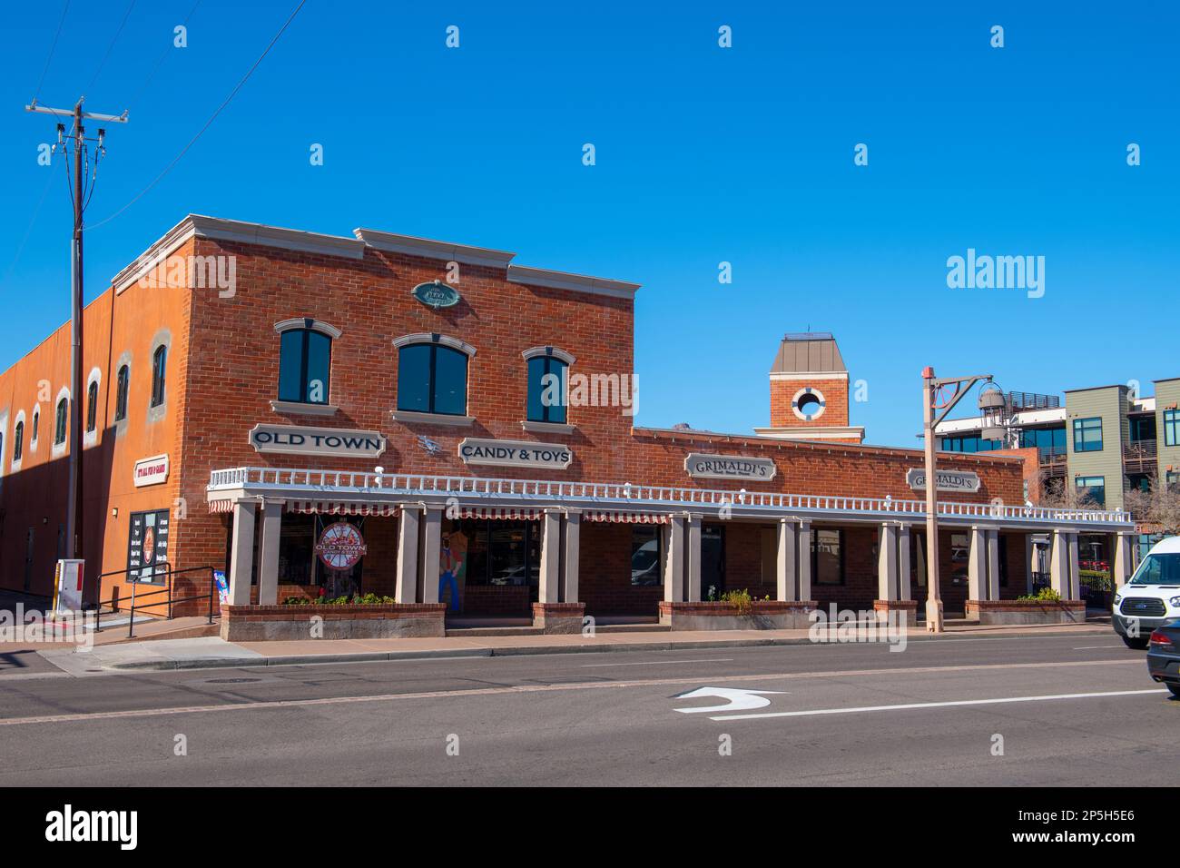 Old Town Candy and Toys at 4000 N Scottsdale Road in historic city center of Scottsdale, Arizona AZ, USA. Stock Photo