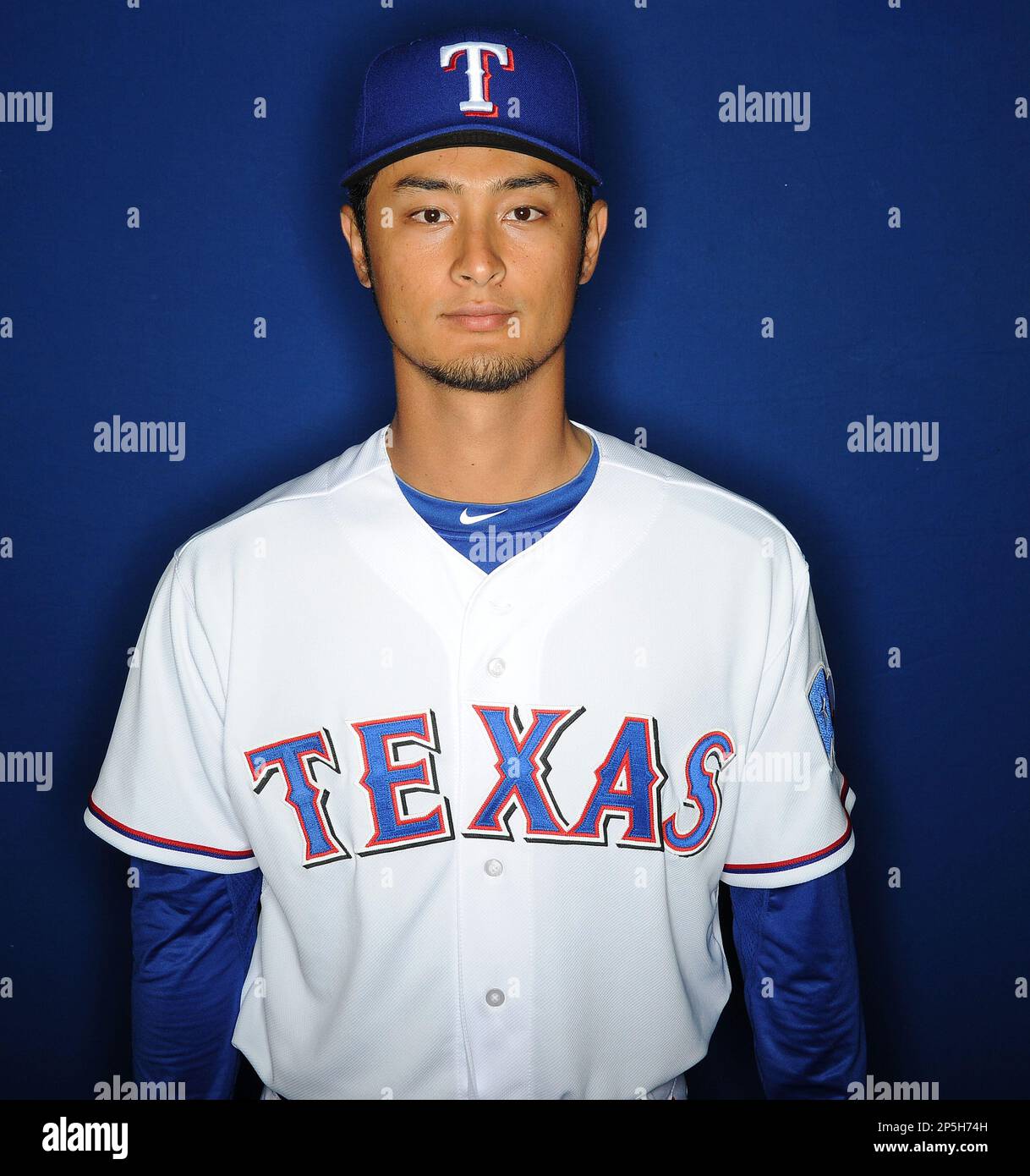 Texas Rangers Yu Darvish (11) at media photo day during spring