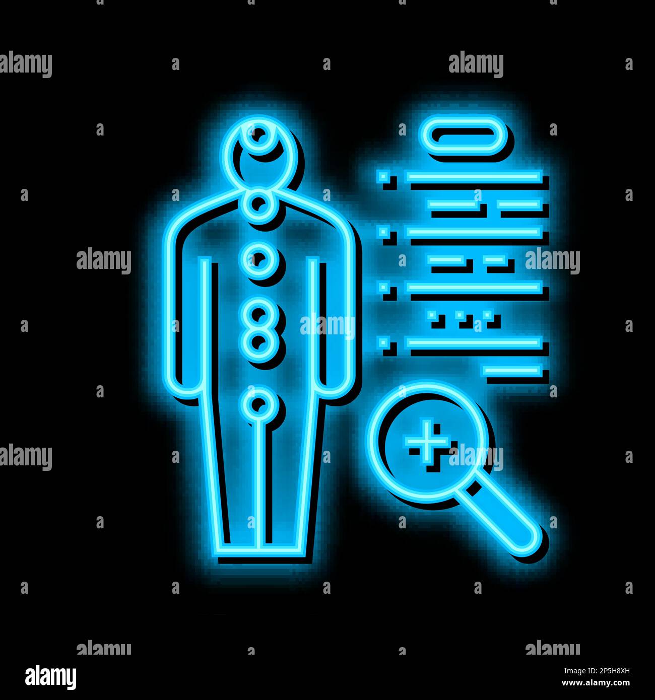 human health examination endocrinology neon glow icon illustration