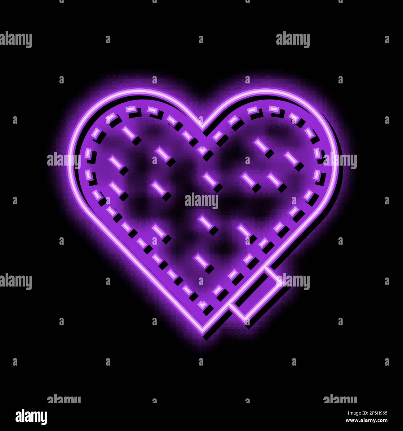 heart denim neon glow icon illustration Stock Vector Image & Art - Alamy