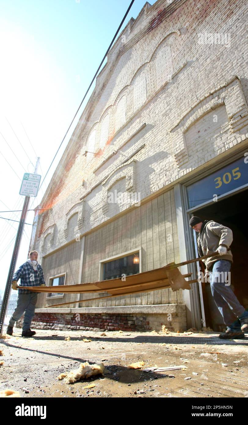 The old ice house along the Wildcat Creek on South Main Street in