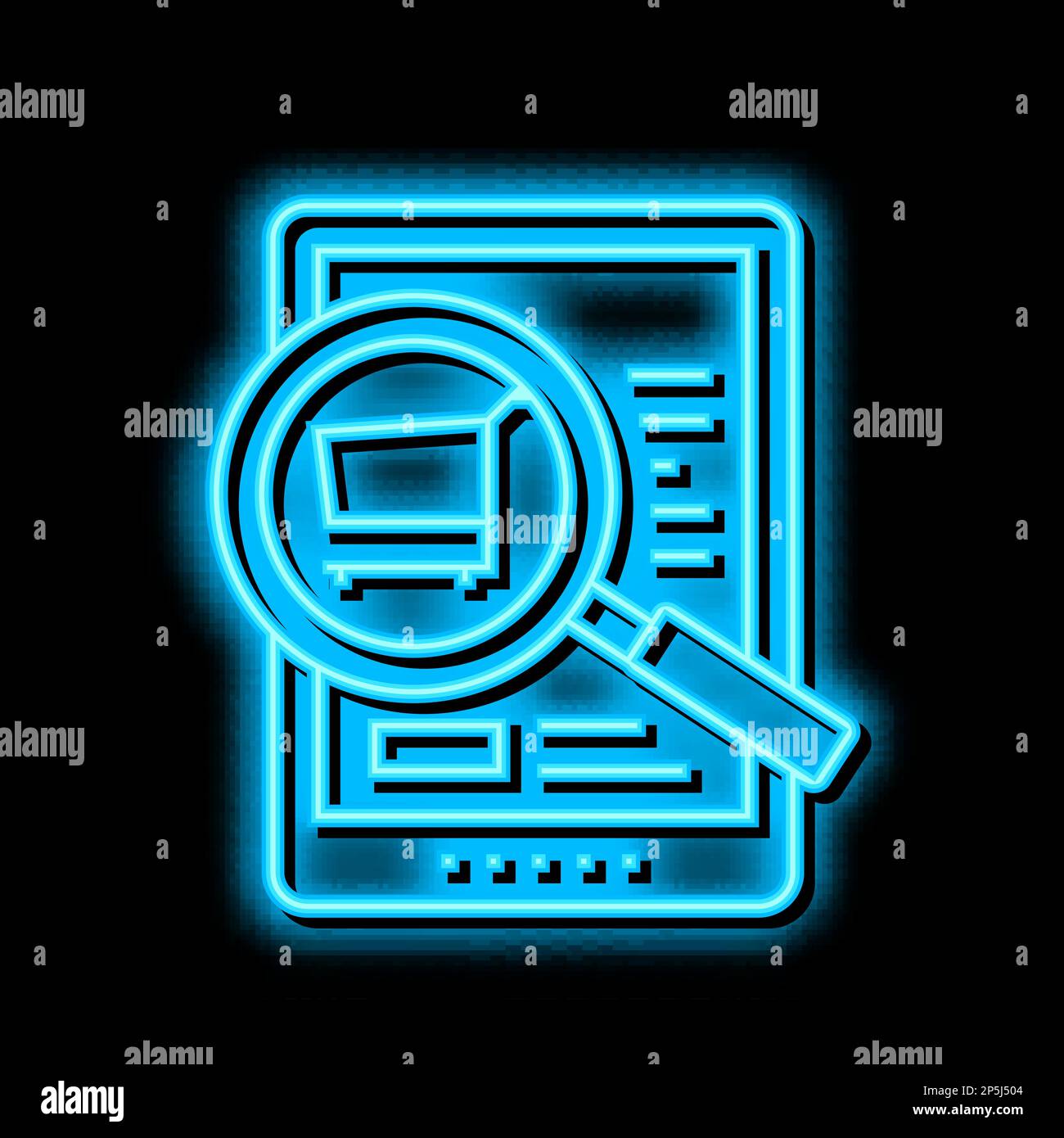 product research neon glow icon illustration Stock Vector Image & Art ...