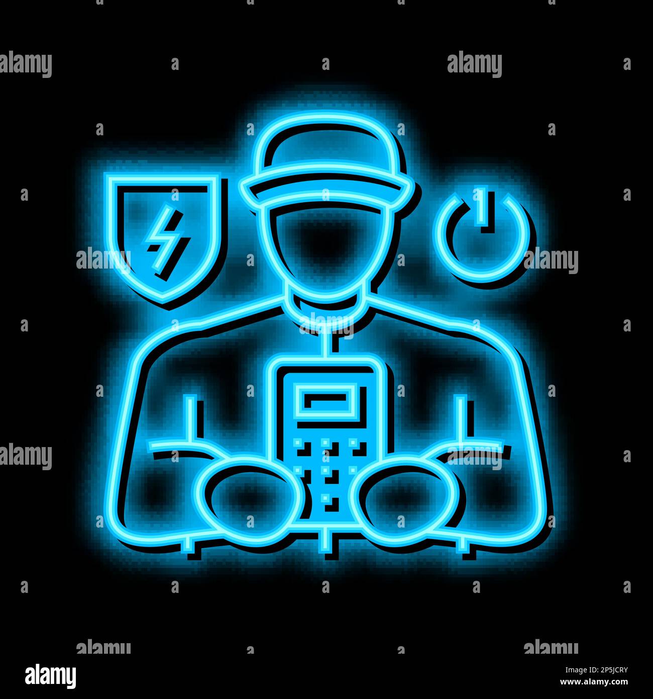 portable appliance testing neon glow icon illustration Stock Vector ...