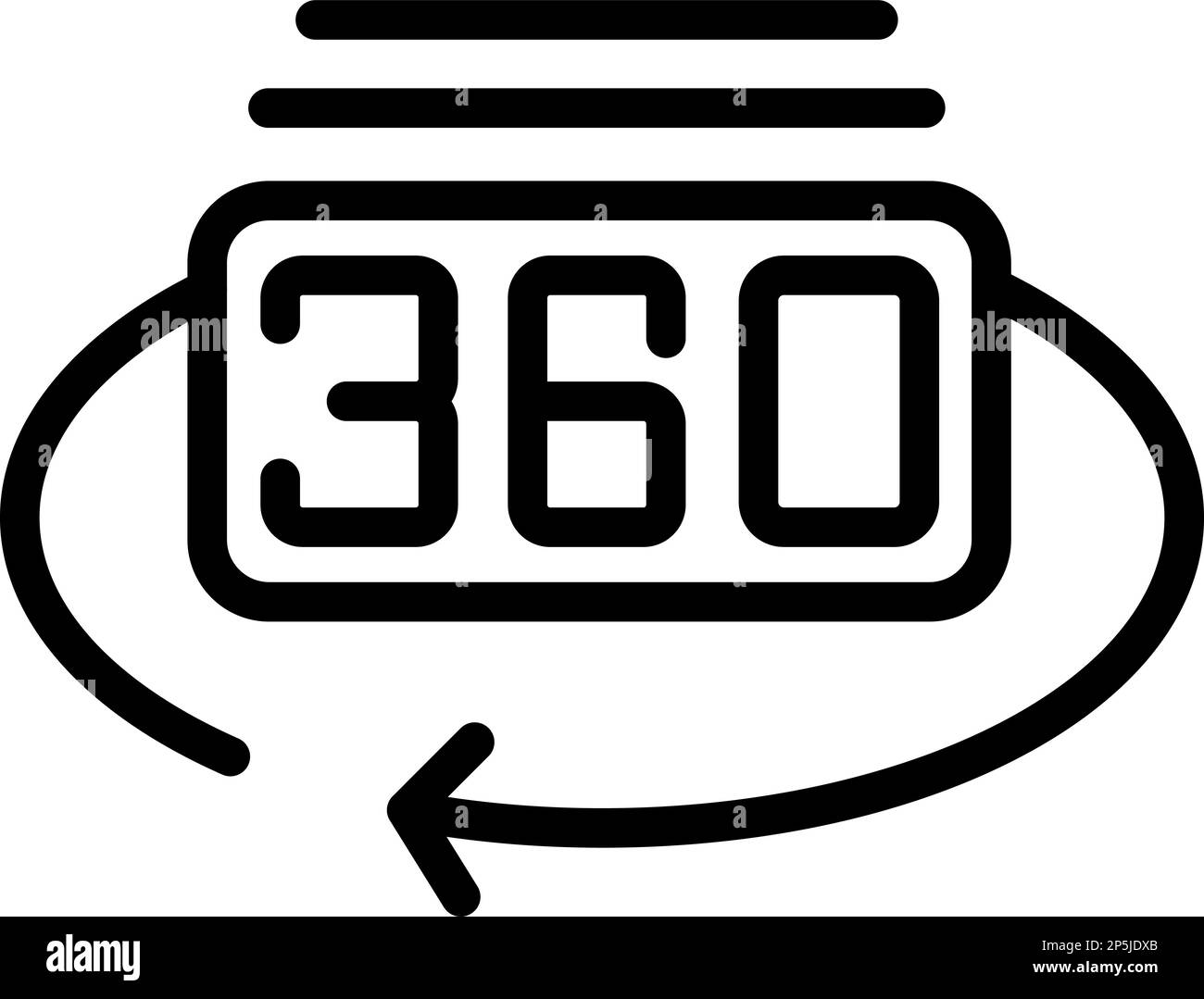 Virtual reality icon outline vector. Travel tour. Online map Stock