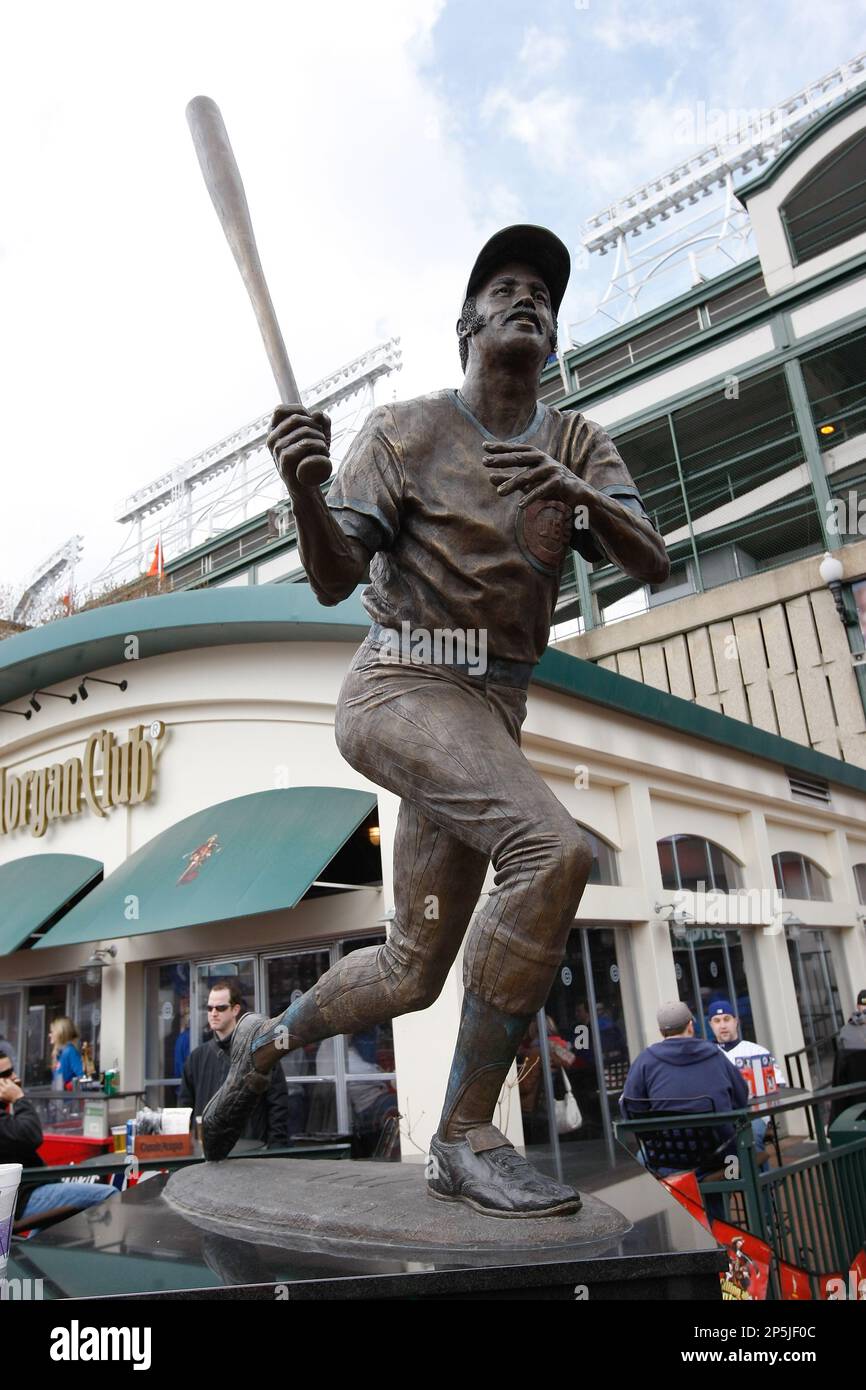 billy williams statue outside wrigley field Chicago Illinois USA