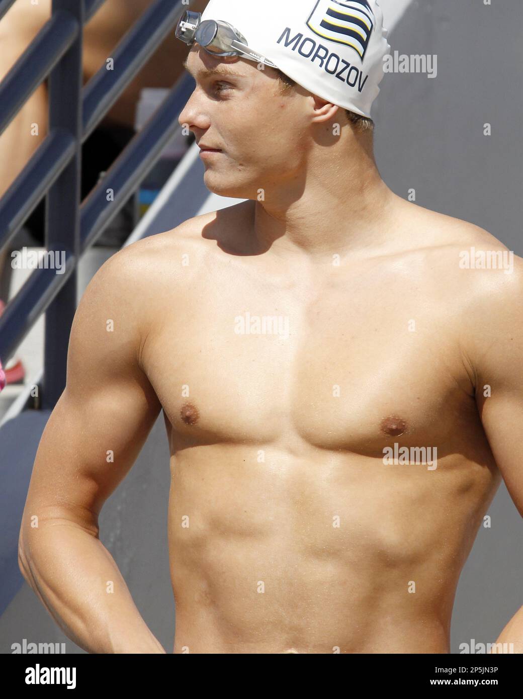Russian Olympic Swimmer Vladimir Morozov TROJ CA at the Speedo Grand Challenge Swim Meet on May 27 2012 in Irvine California. AP Photo Wayne Jones Stock Photo Alamy