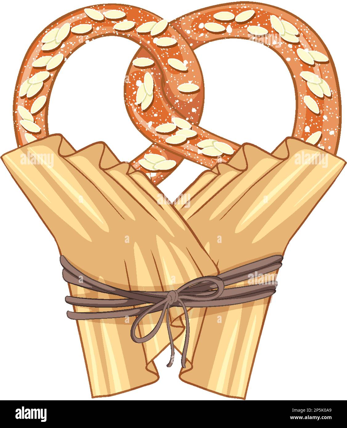 Pretzel bread snack isolated illustration Stock Vector Image & Art - Alamy