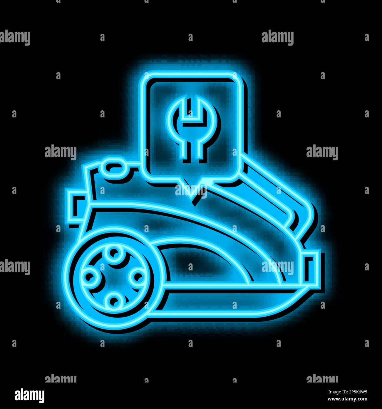 vacuum cleaner repair neon glow icon illustration Stock Vector Image ...