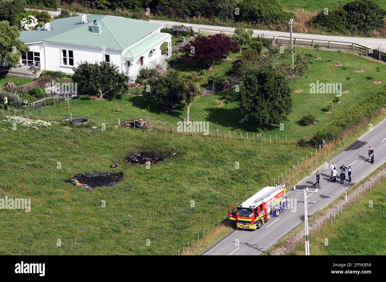 FILE - This Jan. 7, 2012 file aerial photo, shows the burned areas ...