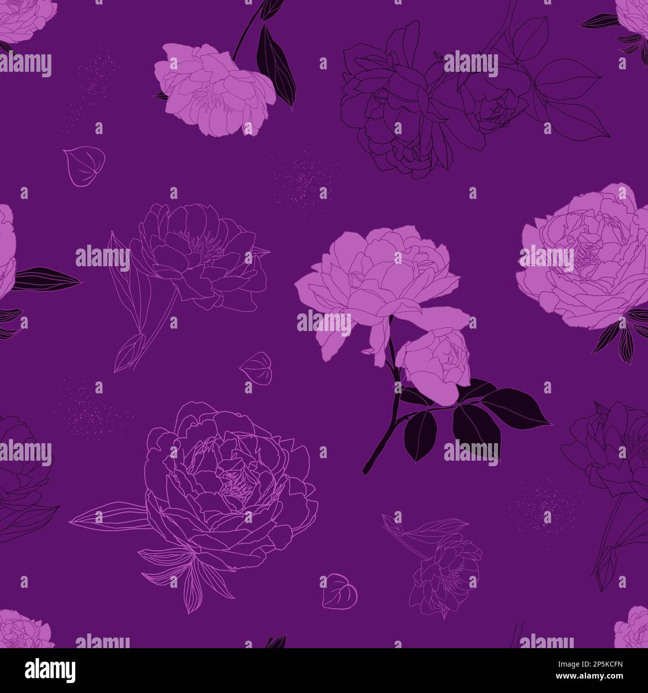 Floral seamless pattern elegant boho hand drawn style vector Stock Vector