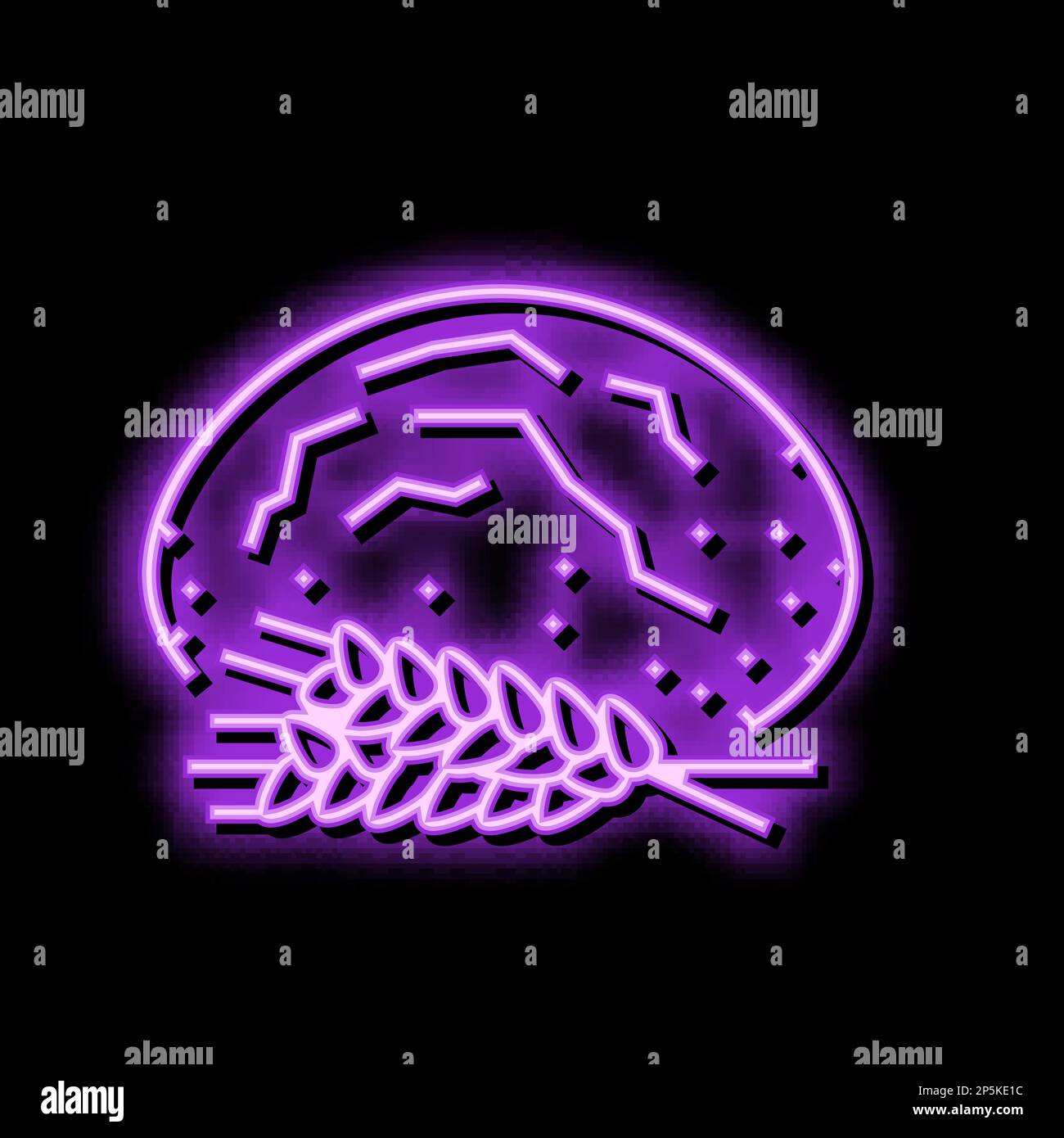bread barley ear neon glow icon illustration Stock Vector Image & Art ...