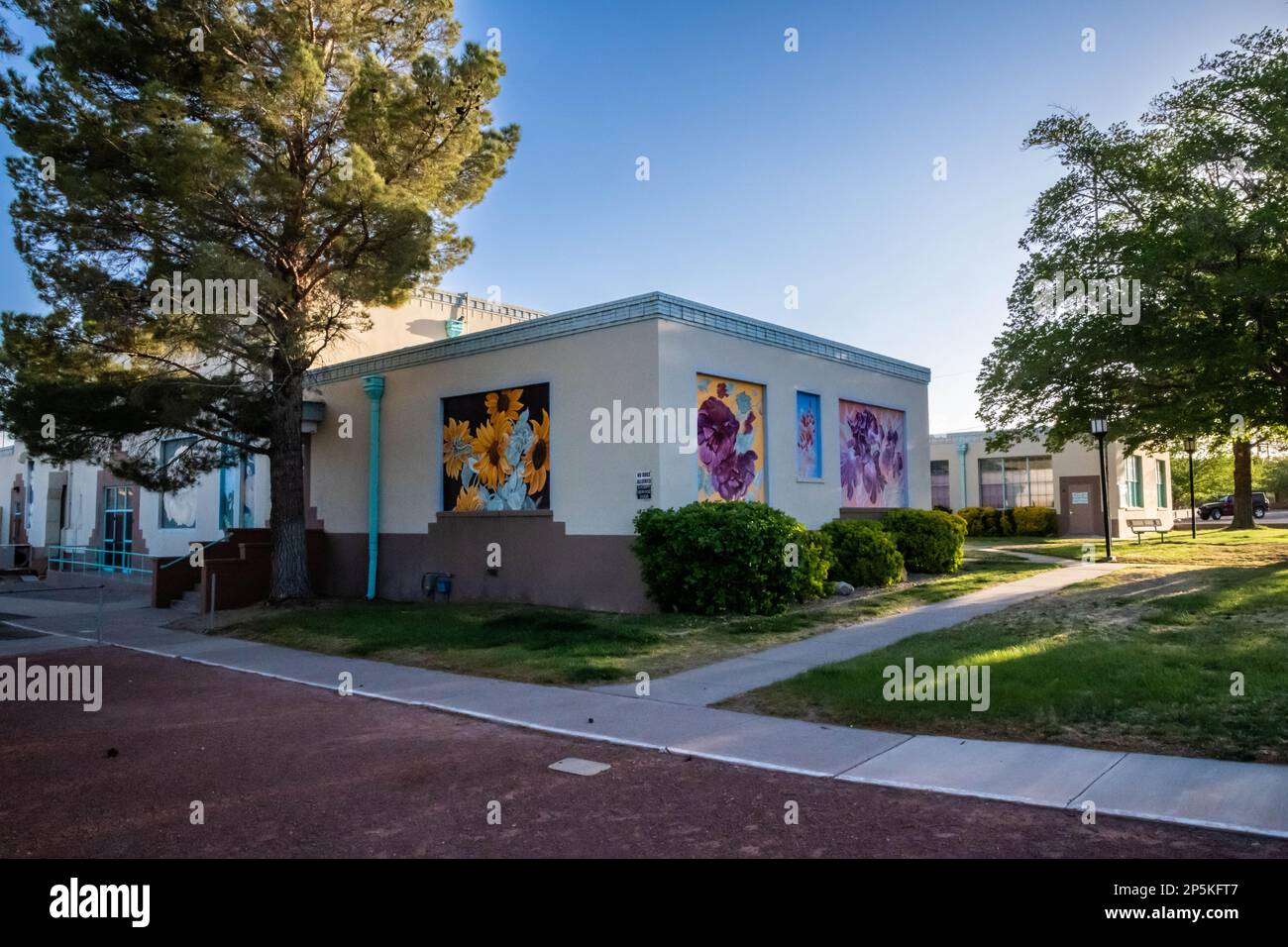 Truth or Consequences, NM, USA - May 1, 2022: The Ralph Edwards Civic Center Stock Photo