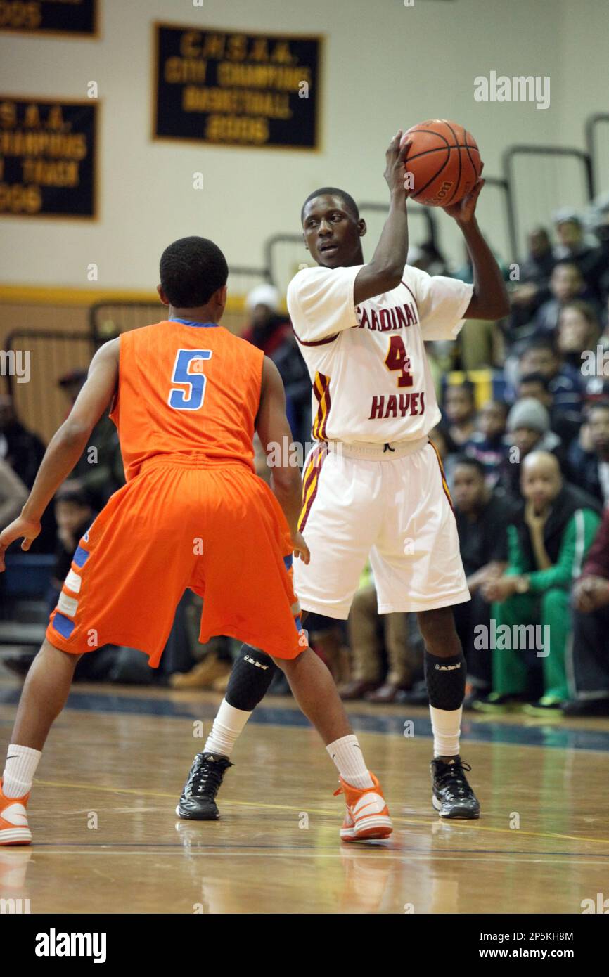 Cardinal Hayes Shavar Newkirk 4 in action against St. Raymond during a