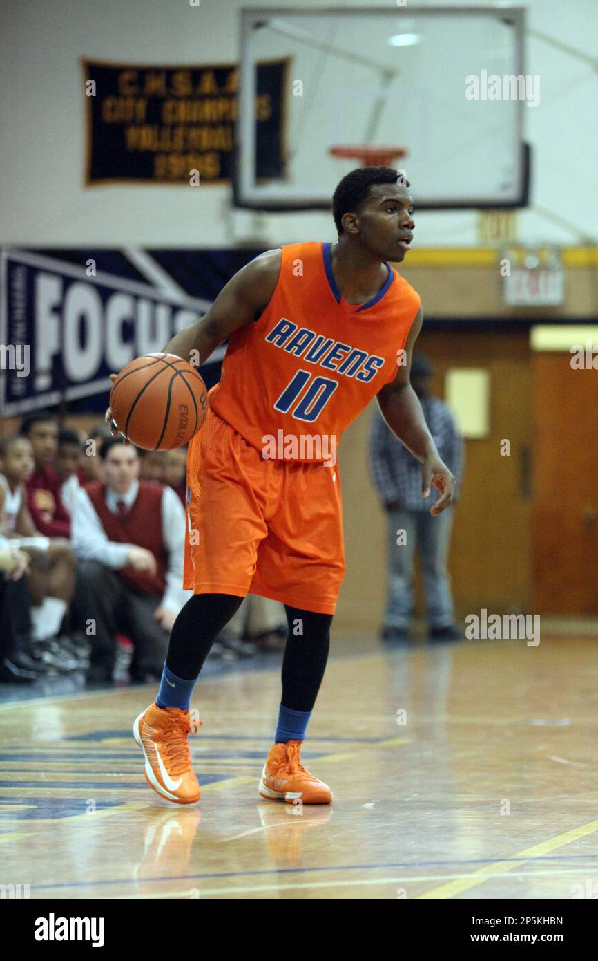 St. Raymond's Jaquan McKennon 10 in action against Cardinal Hayes