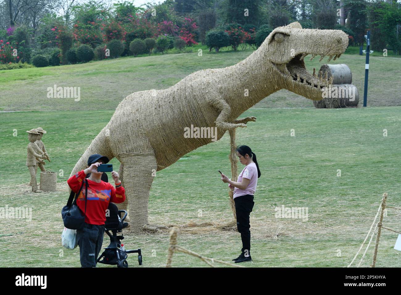 NANNING, CHINA - MARCH 6, 2024 - Visitors view cute animals made ...