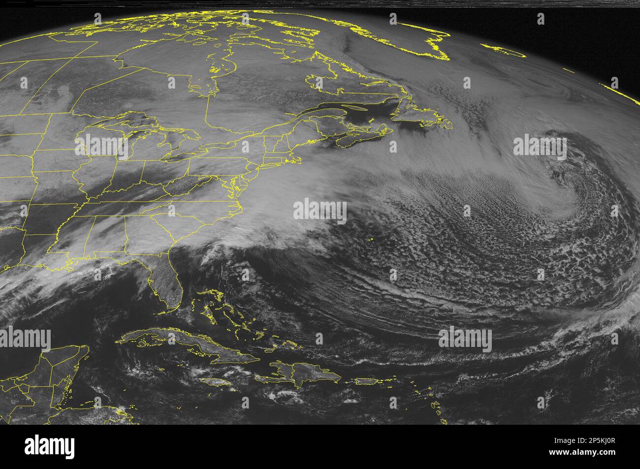This noaa satellite image taken saturday feb 23 2013 at 1 45 p m
