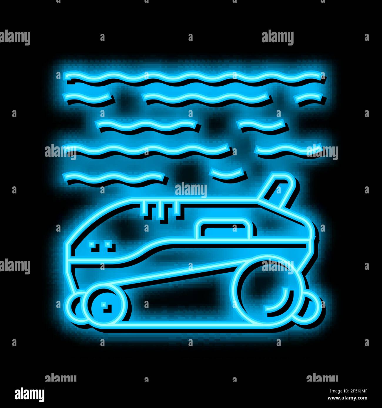 robot cleaner pool neon glow icon illustration Stock Vector Image & Art ...