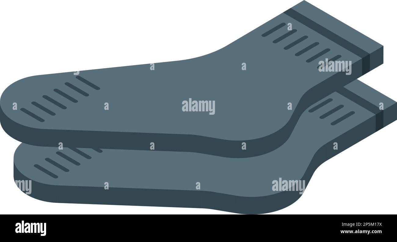 Black socks icon isometric hi-res stock photography and images - Alamy