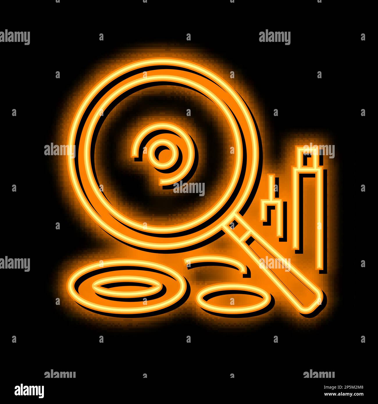 teflon ptfe thermoplastic neon glow icon illustration Stock Vector