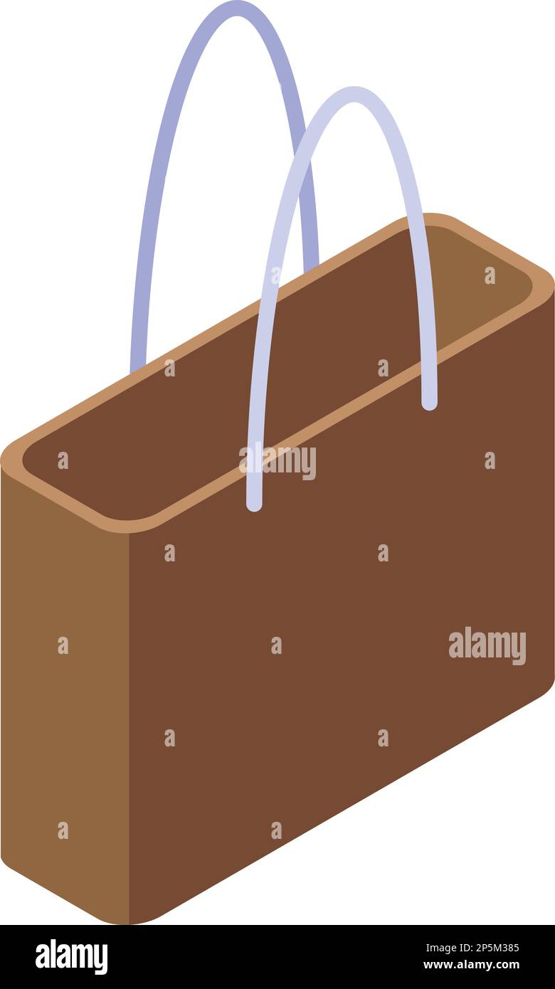 Handbag icon isometric vector. Fabric cotton. Eco cloth Stock Vector
