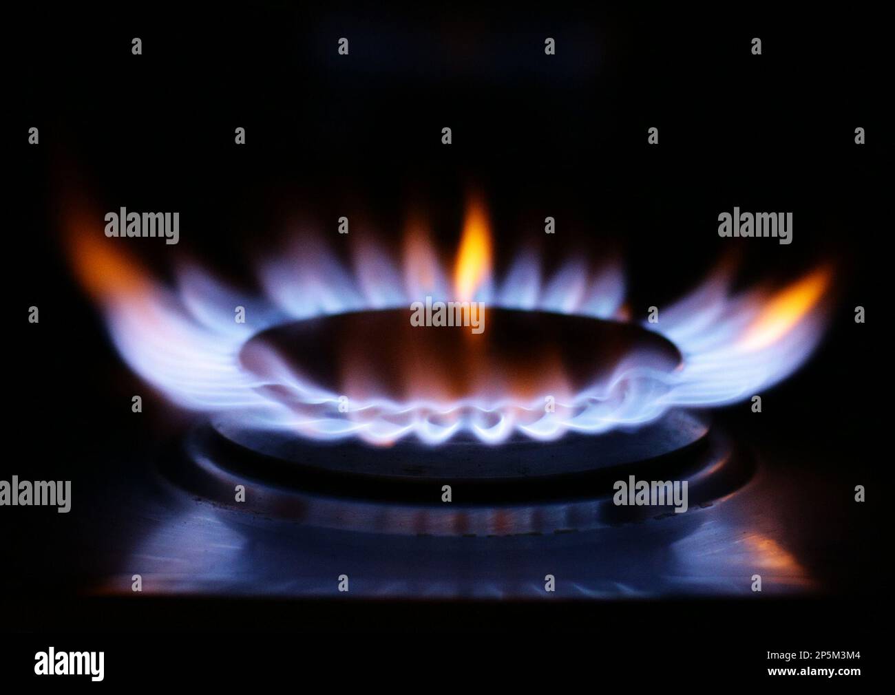File photo dated 28/02/15 of a lit ring on a gas hob. Gas supplier