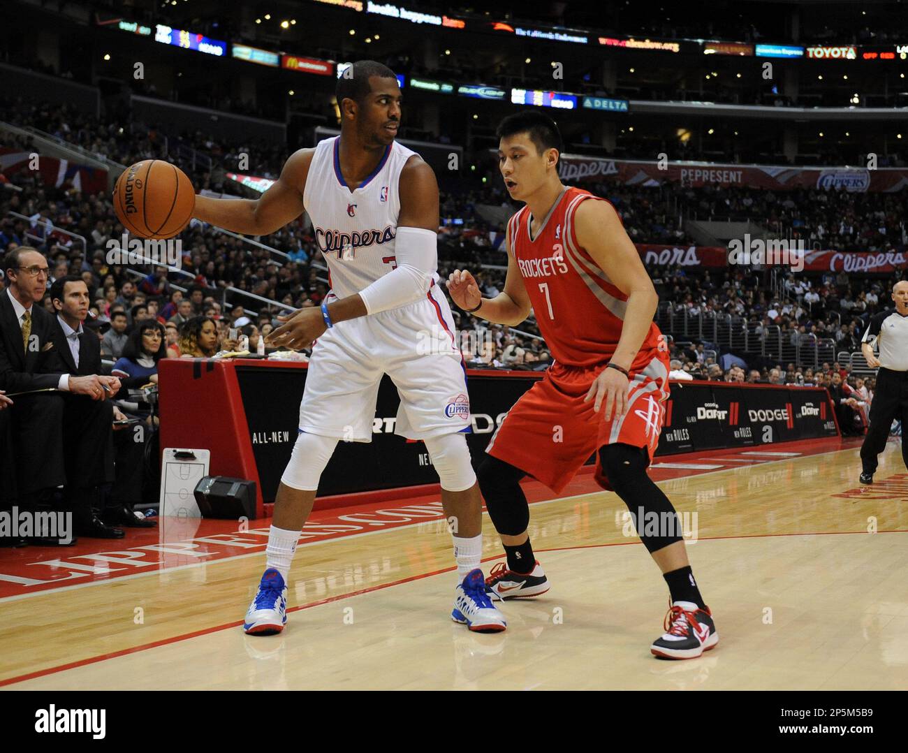 February 13, 2013: Chris Paul #3 of the Clippers in NBA game action as the  The Los Angeles Clippers host the Houston Rockets in an NBA game at Staples  Center in Los