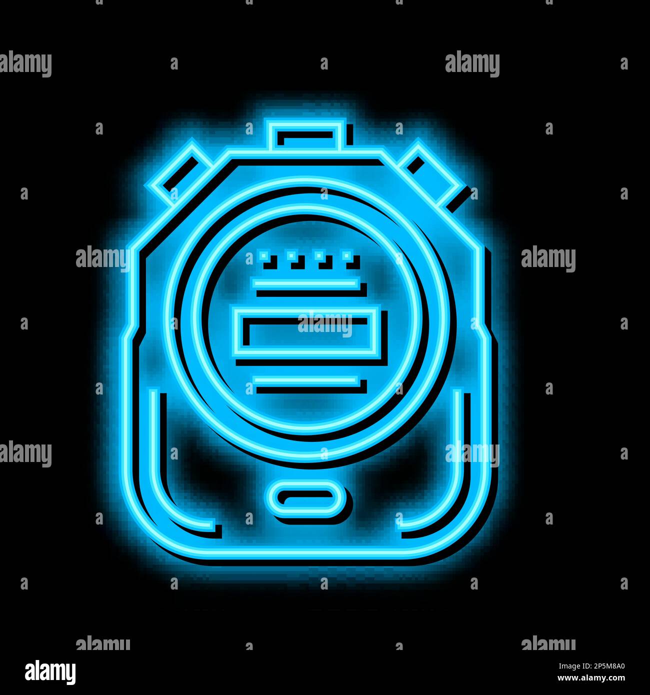 stopwatch device neon glow icon illustration Stock Vector Image & Art ...