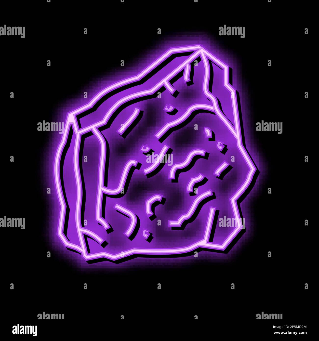 granite stone rock neon glow icon illustration Stock Vector Image & Art ...