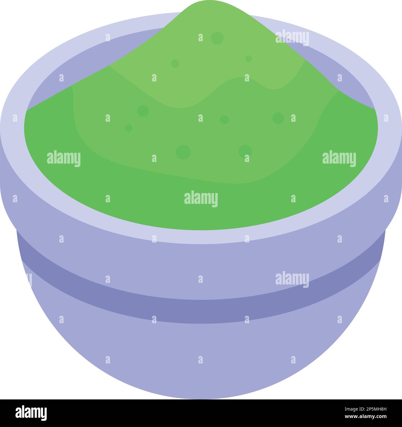 Basil powder icon isometric vector. Fresh herb. Aromatic plant Stock Vector
