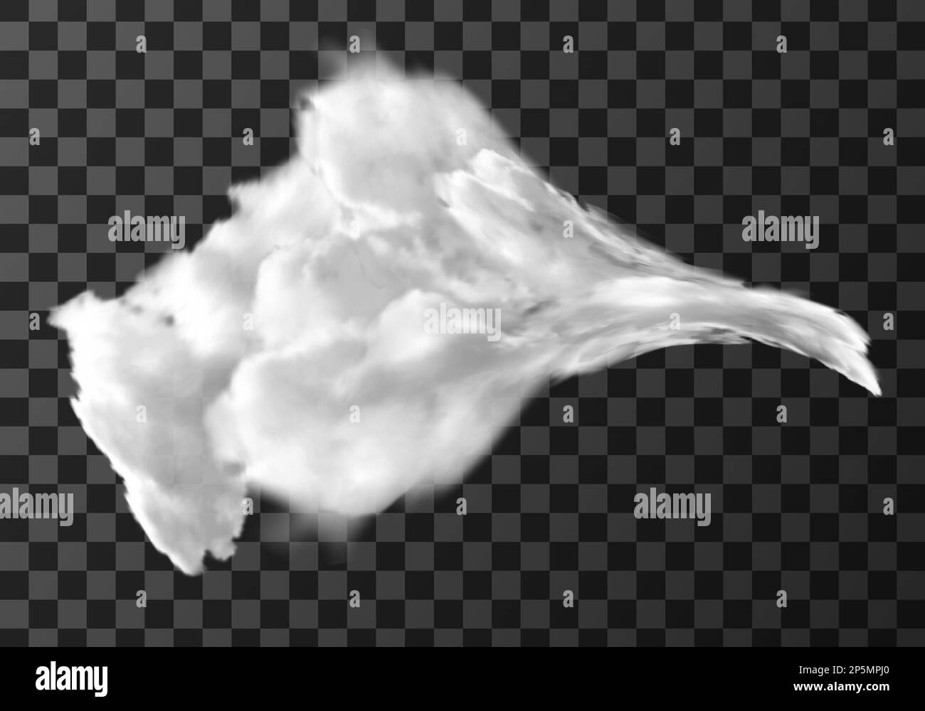 White cloud, weather meteo icon realistic vector illustration. Fluffy