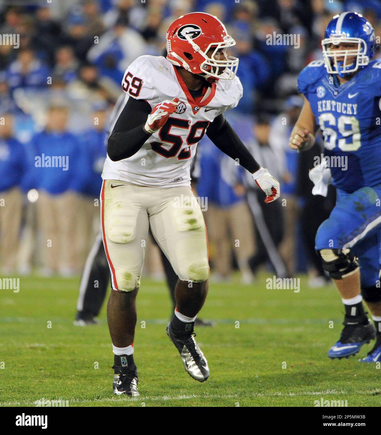 Bulldogs Jordan Jenkins (59) in action during a game against